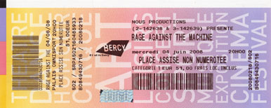 Scan place de concert : Rage Against The Machine au P.O.P.B l (Paris 12e)